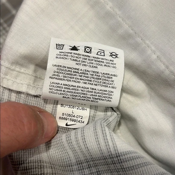 Nike Golf Tour Performance Bundle Gray and Green Plaid Boys Size Large - Picture 7 of 16